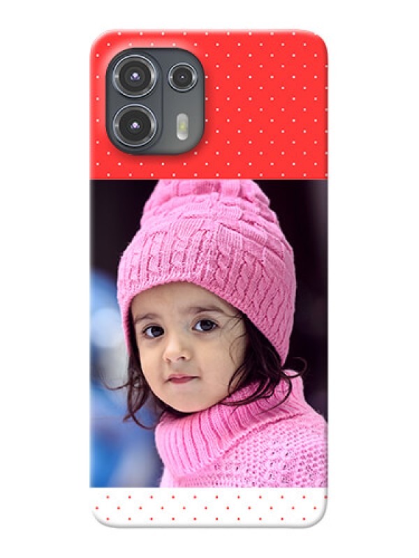 Custom Motorola Edge 20 Fusion 5G personalised phone covers: Red Pattern Design
