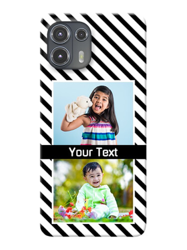 Custom Motorola Edge 20 Fusion 5G Back Covers: Black And White Stripes Design