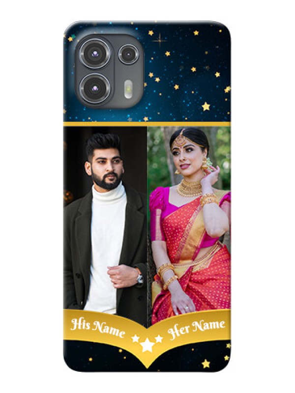 Custom Motorola Edge 20 Fusion 5G Mobile Covers Online: Galaxy Stars Backdrop Design