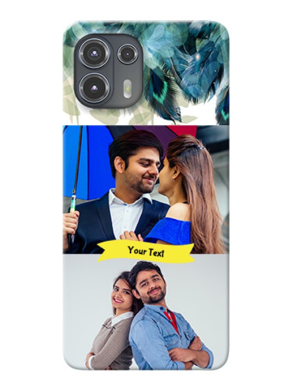 Custom Motorola Edge 20 Fusion 5G Phone Cases: Image with Boho Peacock Feather Design