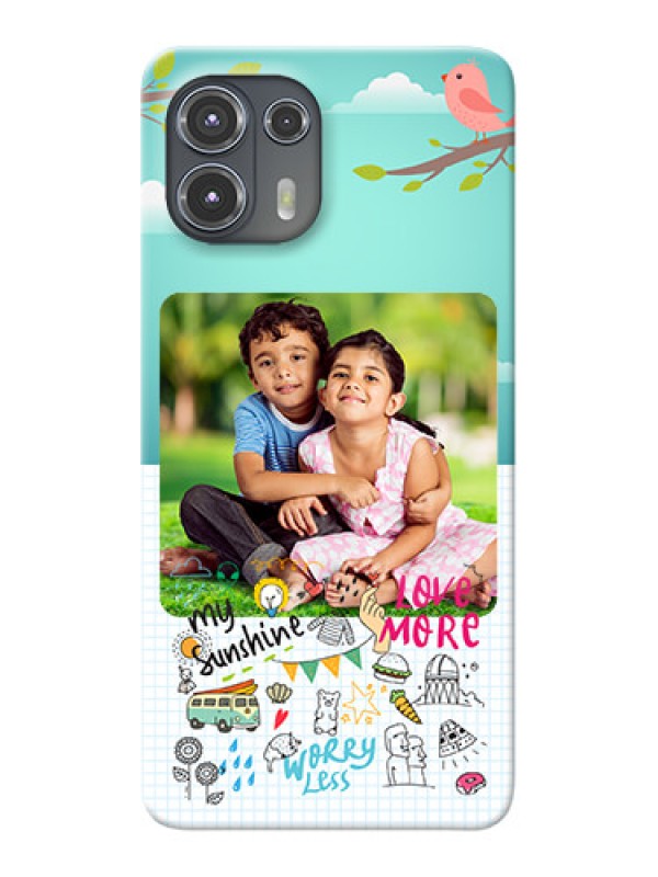 Custom Motorola Edge 20 Fusion 5G phone cases online: Doodle love Design