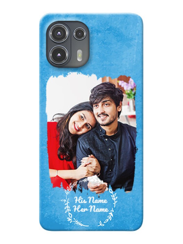 Custom Motorola Edge 20 Fusion 5G custom mobile cases: Blue Color Vintage Design