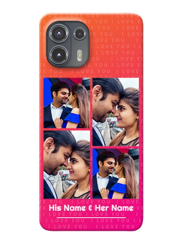 Custom Motorola Edge 20 Fusion 5G custom back covers: I Love You Pink Design