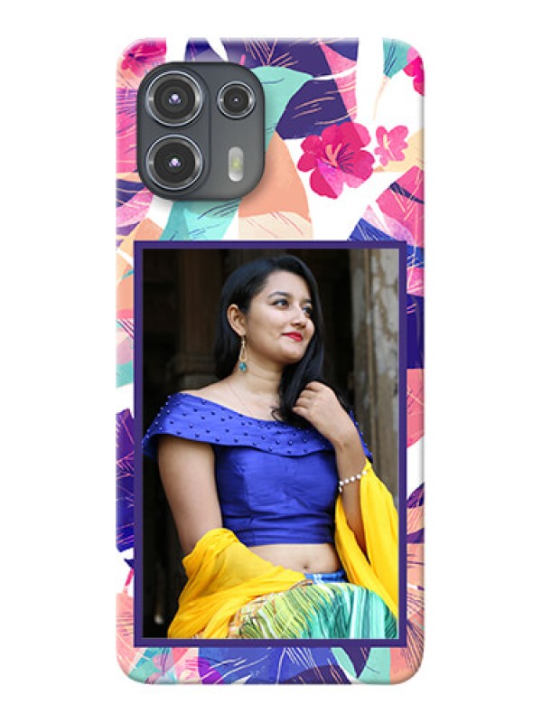 Custom Motorola Edge 20 Fusion 5G Personalised Phone Cases: Abstract Floral Design