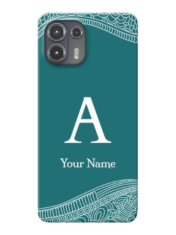 Custom Moto Edge 20 Fusion 5G Mobile Back Covers: line art pattern with custom name Design