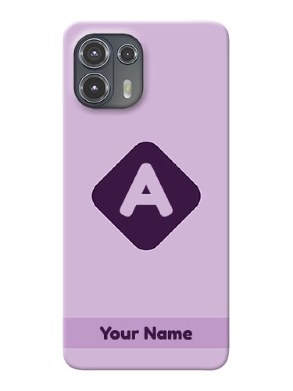 Custom Moto Edge 20 Fusion 5G Custom Mobile Case with Custom Letter in curved badge Design