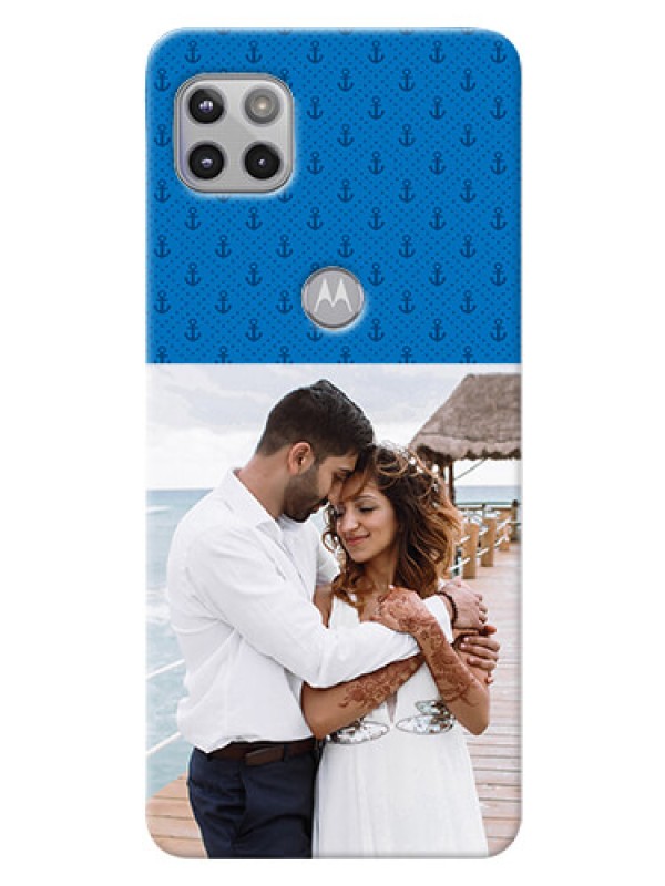 Custom Moto G 5G Mobile Phone Covers: Blue Anchors Design