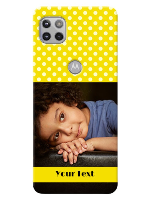 Custom Moto G 5G Custom Mobile Covers: Bright Yellow Case Design