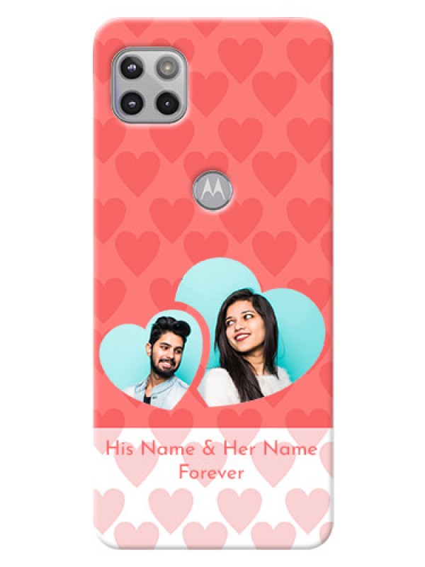 Custom Moto G 5G personalized phone covers: Couple Pic Upload Design
