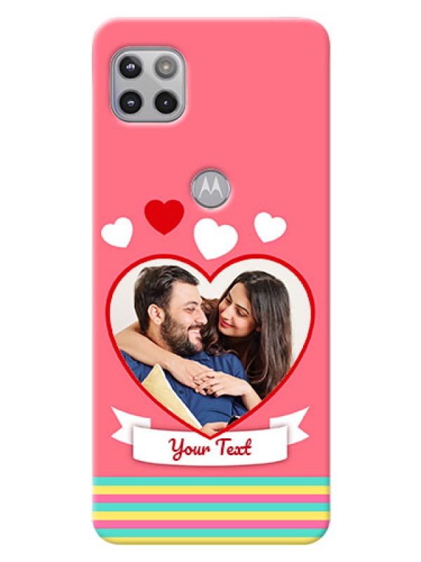 Custom Moto G 5G Personalised mobile covers: Love Doodle Design