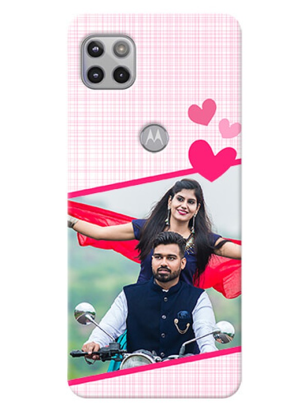 Custom Moto G 5G Personalised Phone Cases: Love Shape Heart Design