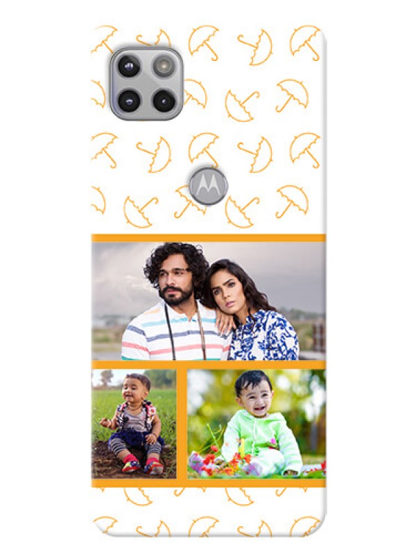 Custom Moto G 5G Personalised Phone Cases: Yellow Pattern Design