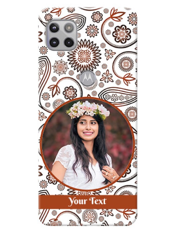 Custom Moto G 5G phone cases online: Abstract Floral Design 