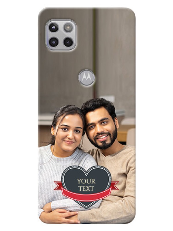 Custom Moto G 5G mobile back covers online: Just Married Couple Design