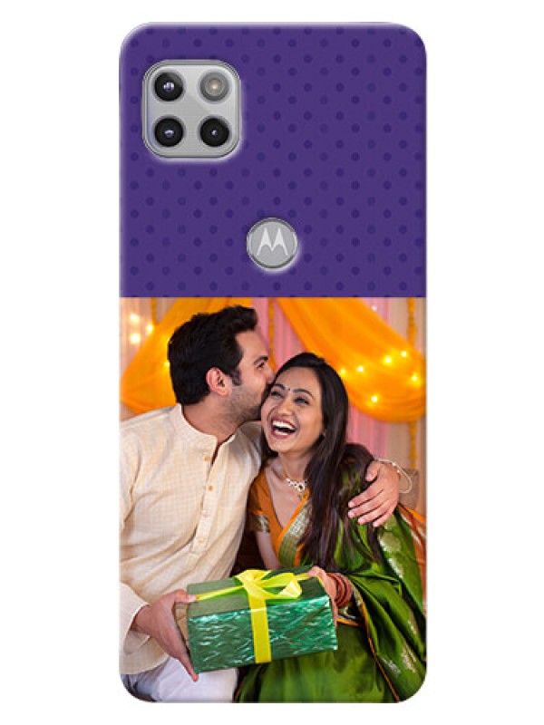 Custom Moto G 5G mobile phone cases: Violet Pattern Design