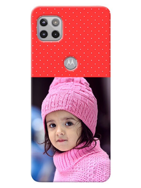 Custom Moto G 5G personalised phone covers: Red Pattern Design