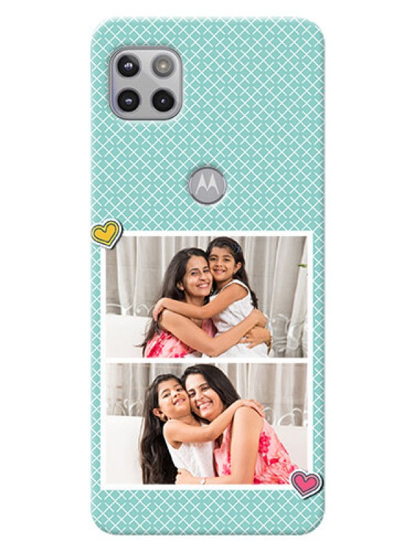 Custom Moto G 5G Custom Phone Cases: 2 Image Holder with Pattern Design