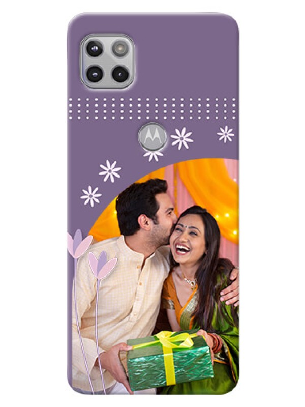 Custom Moto G 5G Phone covers for girls: lavender flowers design 