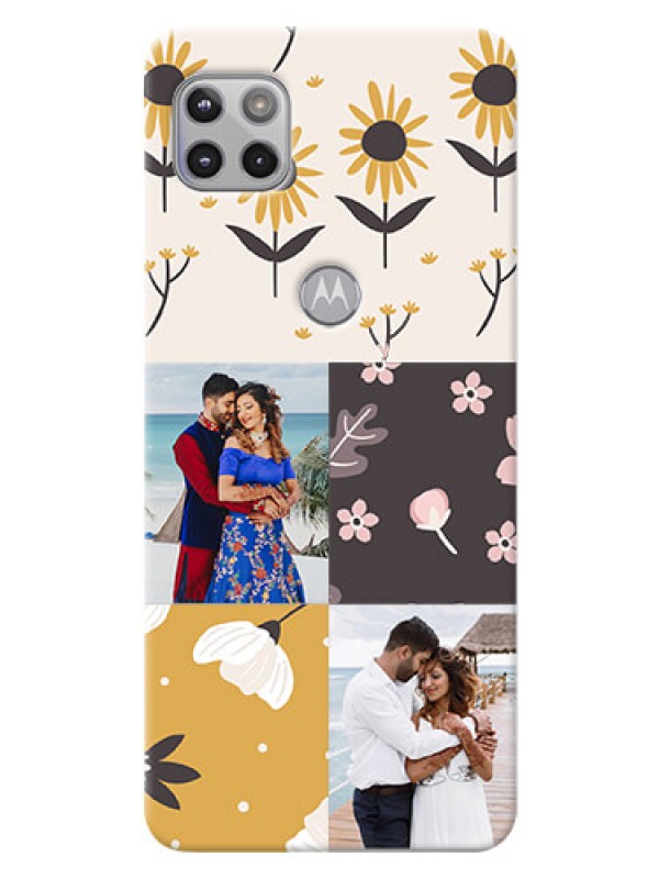 Custom Moto G 5G phone cases online: 3 Images with Floral Design