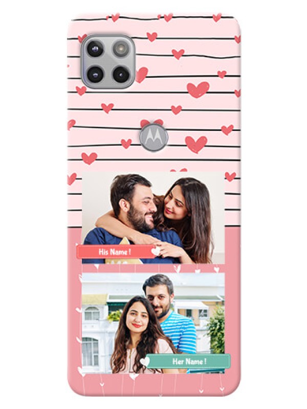 Custom Moto G 5G custom mobile covers: Photo with Heart Design