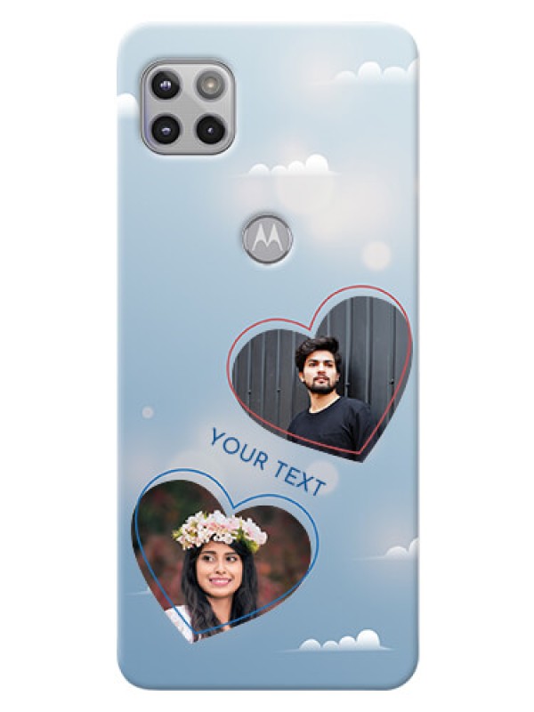 Custom Moto G 5G Phone Cases: Blue Color Couple Design 