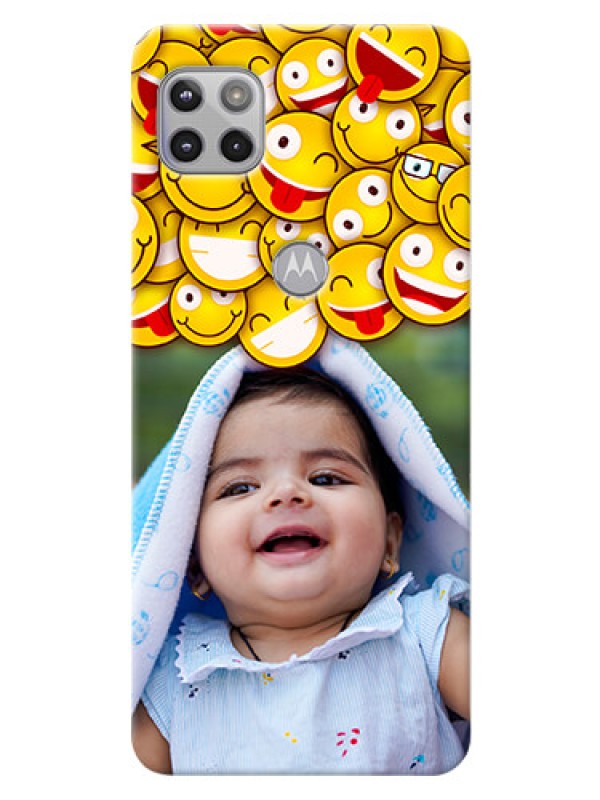 Custom Moto G 5G Custom Phone Cases with Smiley Emoji Design