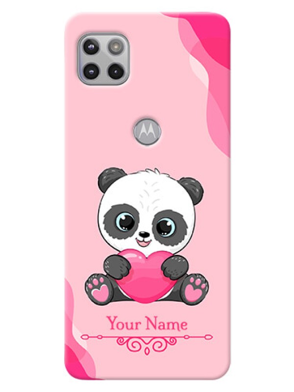 Custom Moto G 5G Mobile Back Covers: Cute Panda Design