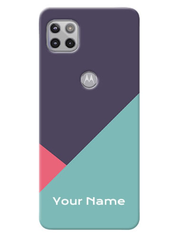 Custom Moto G 5G Custom Phone Cases: Tri Color abstract Design