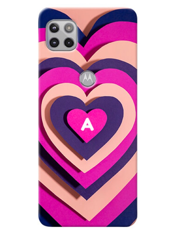 Custom Moto G 5G Custom Mobile Case with Cute Heart Pattern Design