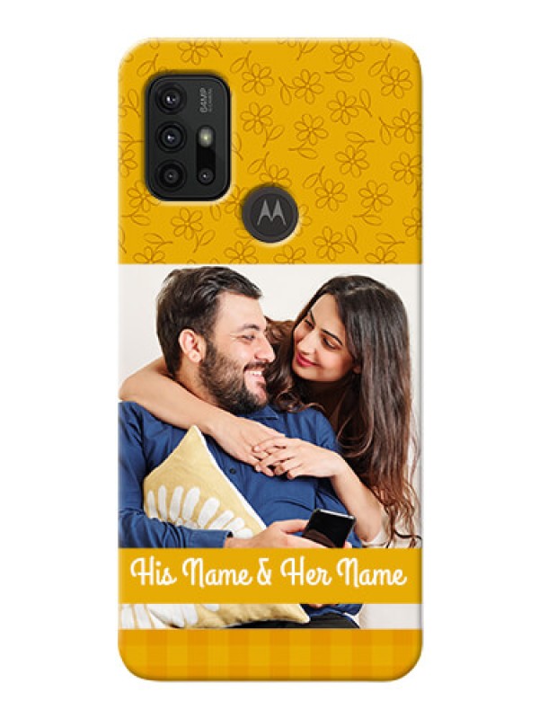 Custom Moto G10 Power mobile phone covers: Yellow Floral Design