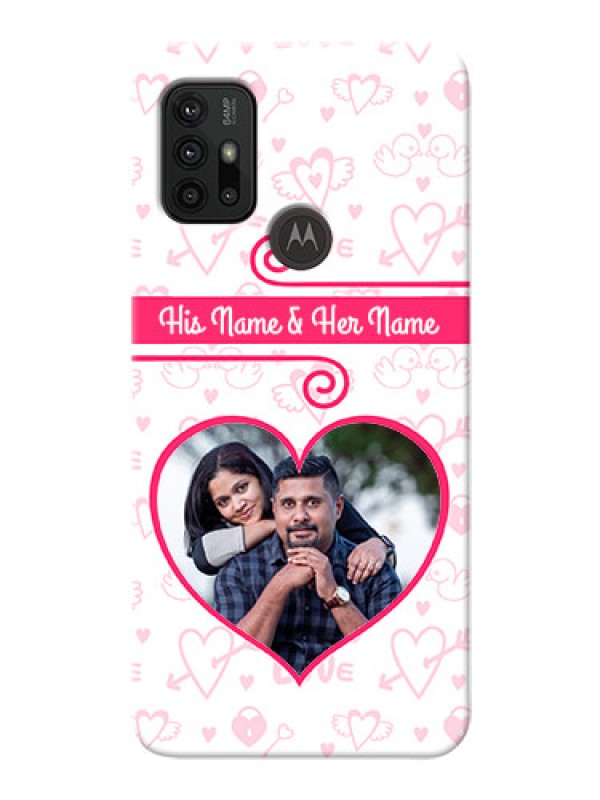 Custom Moto G10 Power Personalized Phone Cases: Heart Shape Love Design
