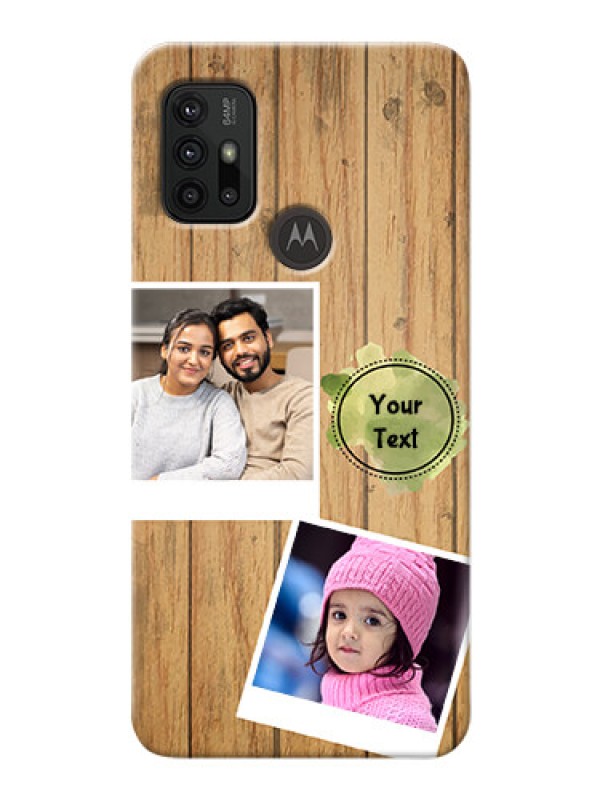 Custom Moto G10 Power Custom Mobile Phone Covers: Wooden Texture Design
