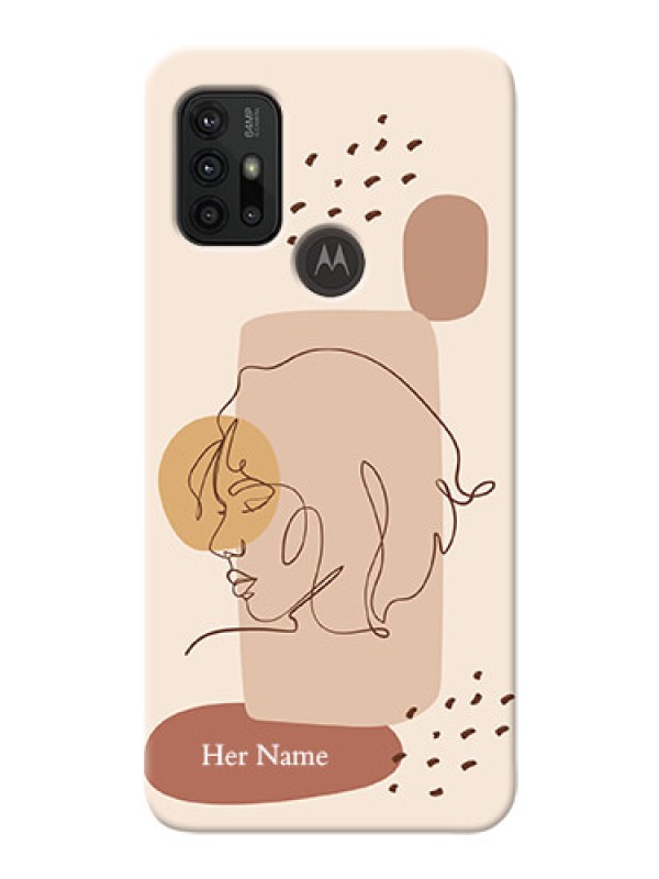 Custom Moto G10 Power Custom Phone Covers: Calm Woman line art Design