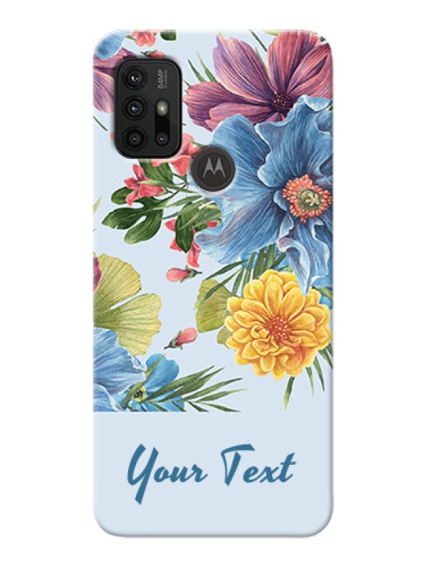 Custom Moto G10 Power Custom Phone Cases: Stunning Watercolored Flowers Painting Design