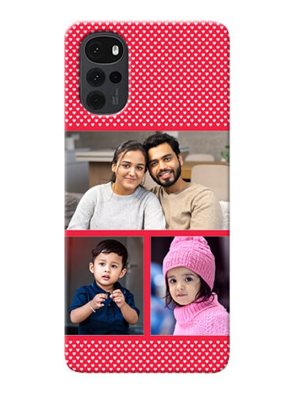 Custom Moto G22 mobile back covers online: Bulk Pic Upload Design