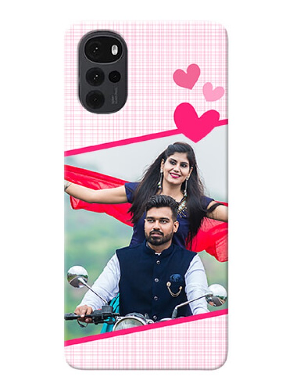 Custom Moto G22 Personalised Phone Cases: Love Shape Heart Design