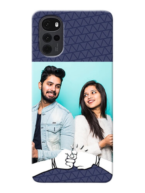 Custom Moto G22 Mobile Covers Online with Best Friends Design 