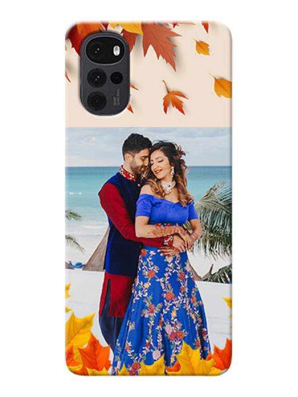 Custom Moto G22 Mobile Phone Cases: Autumn Maple Leaves Design