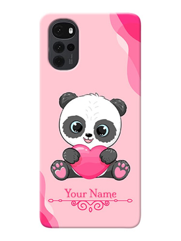 Custom Moto G22 Mobile Back Covers: Cute Panda Design