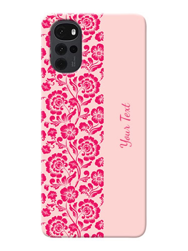 Custom Moto G22 Phone Back Covers: Attractive Floral Pattern Design