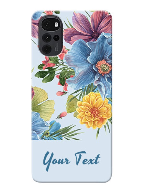 Custom Moto G22 Custom Phone Cases: Stunning Watercolored Flowers Painting Design