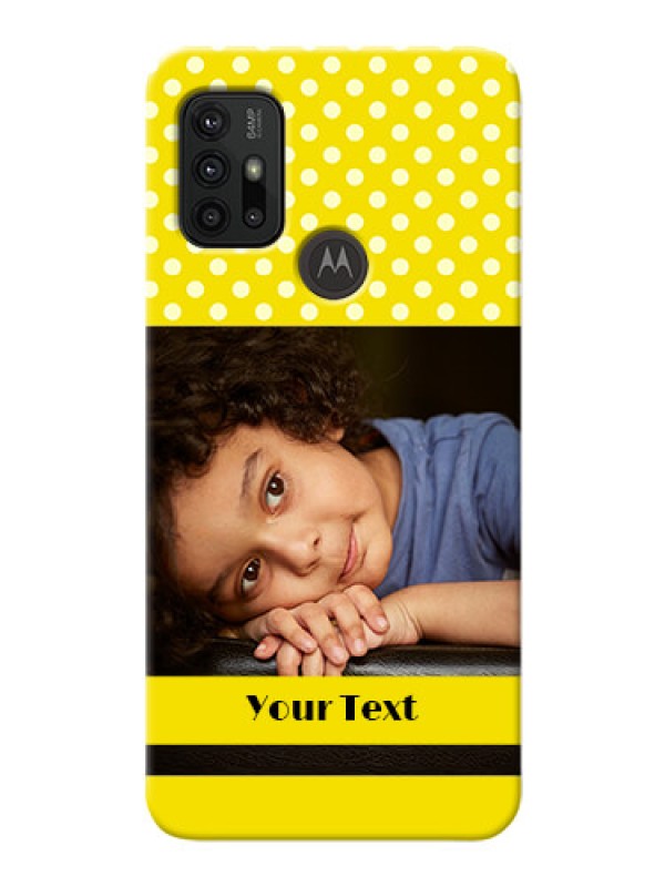 Custom Moto G30 Custom Mobile Covers: Bright Yellow Case Design