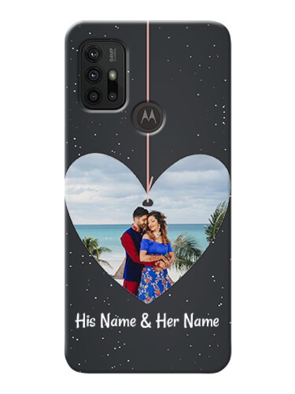 Custom Moto G30 custom phone cases: Hanging Heart Design