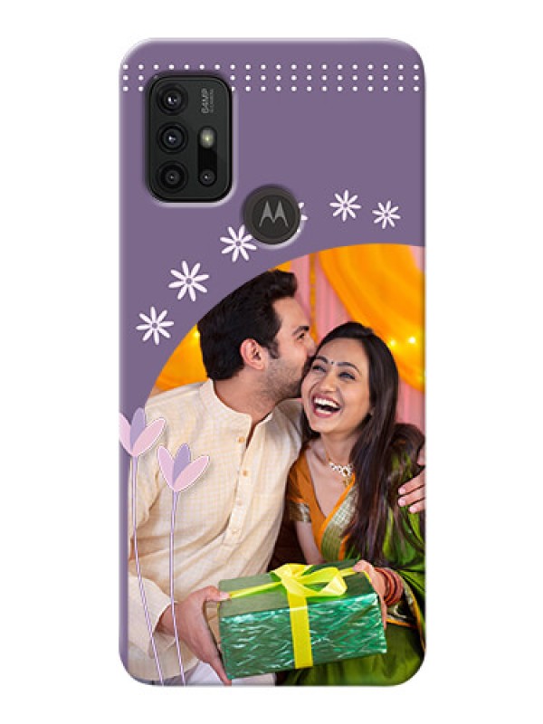 Custom Moto G30 Phone covers for girls: lavender flowers design 