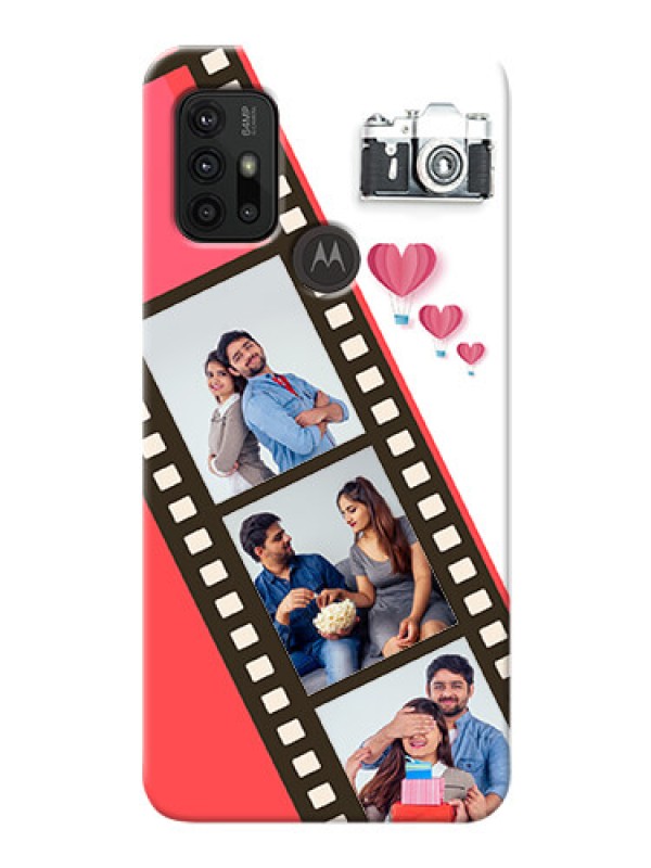Custom Moto G30 custom phone covers: 3 Image Holder with Film Reel