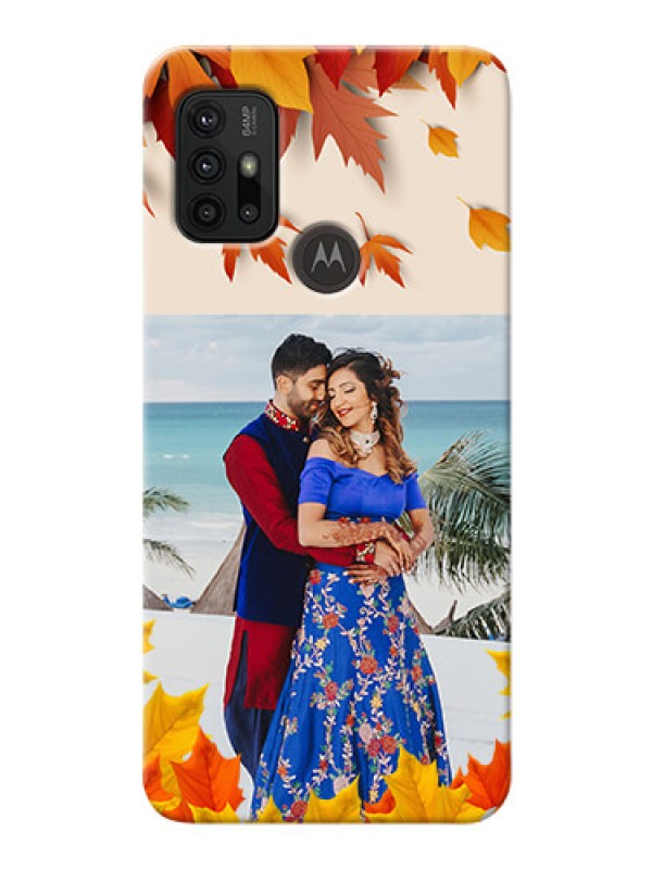 Custom Moto G30 Mobile Phone Cases: Autumn Maple Leaves Design
