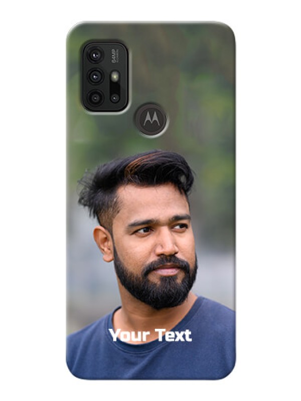 Custom Moto G30 Mobile Cover: Photo with Text