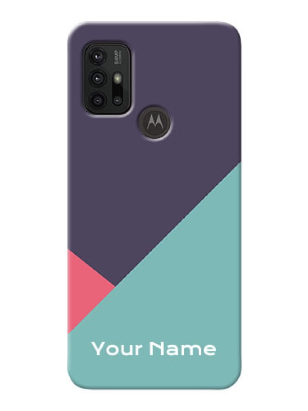 Custom Moto G30 Custom Phone Cases: Tri Color abstract Design