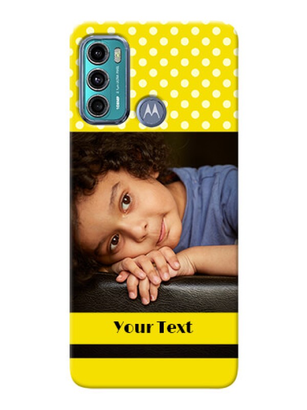 Custom Moto G40 Fusion Custom Mobile Covers: Bright Yellow Case Design