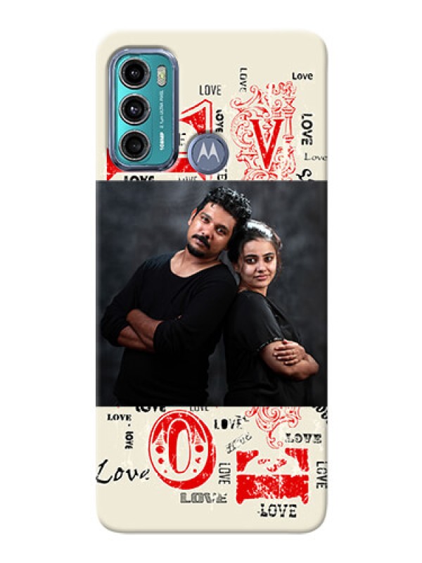 Custom Moto G40 Fusion mobile cases online: Trendy Love Design Case